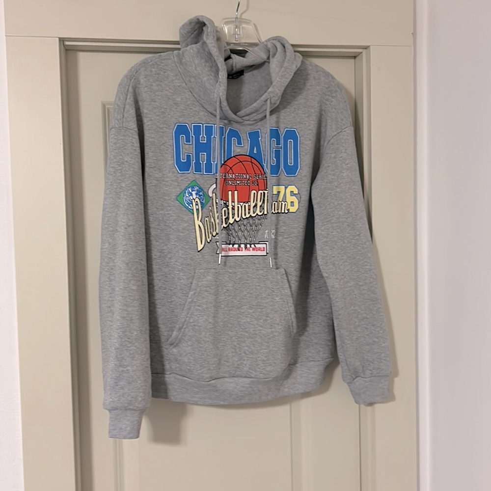 Shein women size S grey basketball hoodie
